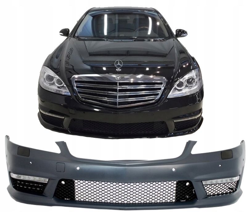 Бампер передний Mercedes Benz S class W221 S63 S500 AMG рестайлинг