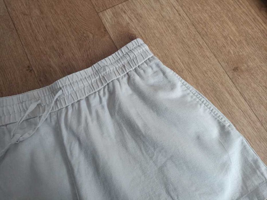 Zara Шорты женские лен с вискозой бежевые XL