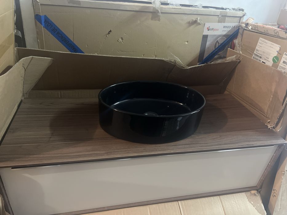 Movel Casa Banho Novo 120x48 C/ Tampo e Lavatorio