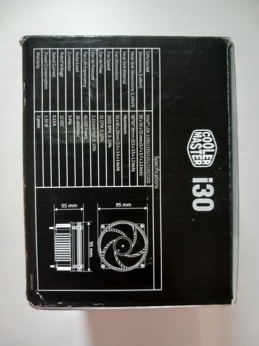 Air Cooler Master i30 - Intel LGA 115x