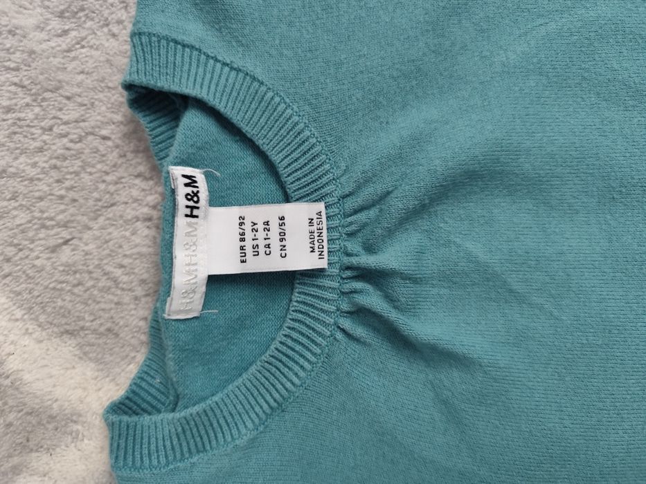 Sukienka tunika bawełniana H&M rozmiar 86/92