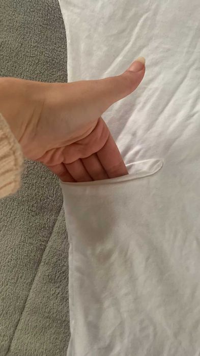 Vestido branco e preto com bolsos M