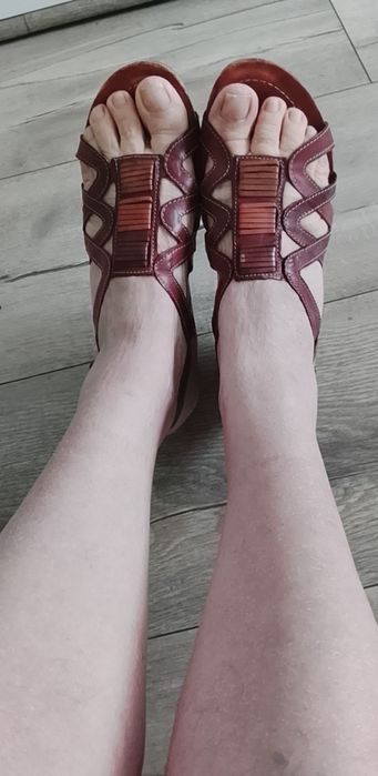 Sandały damskie ze skóry rozm 39