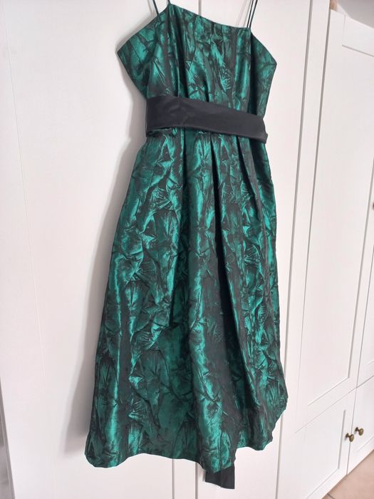 Vestido verde metalizado