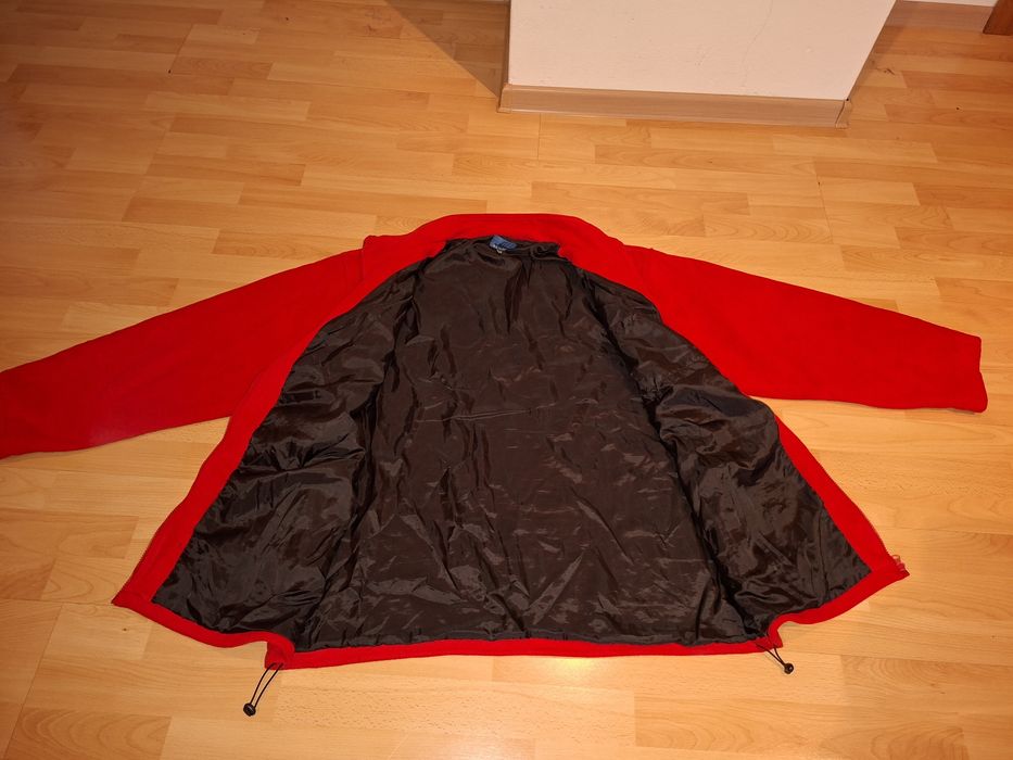 Polar męski duży solidny 3xl 4xl bluza polarowa czerwona