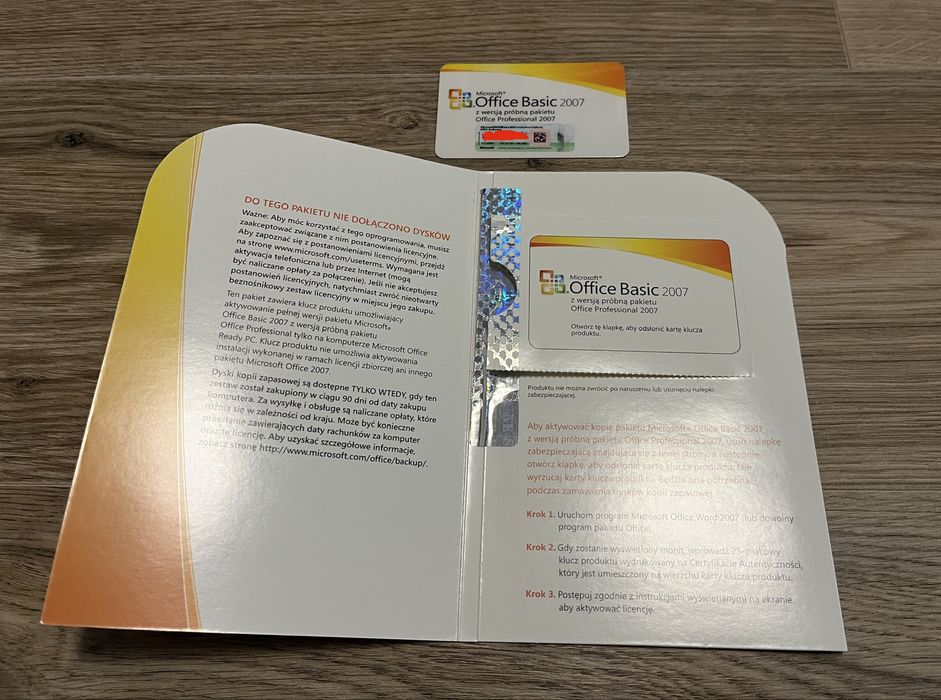 Microsoft Office Basic 2007 komplet licencyjny