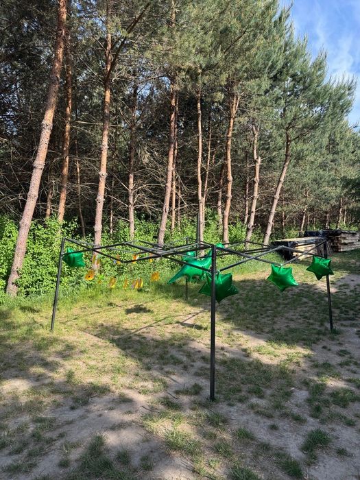 Тент садовий намет павільйон 3*3 оренда прокат білий металевий з трьома стінками