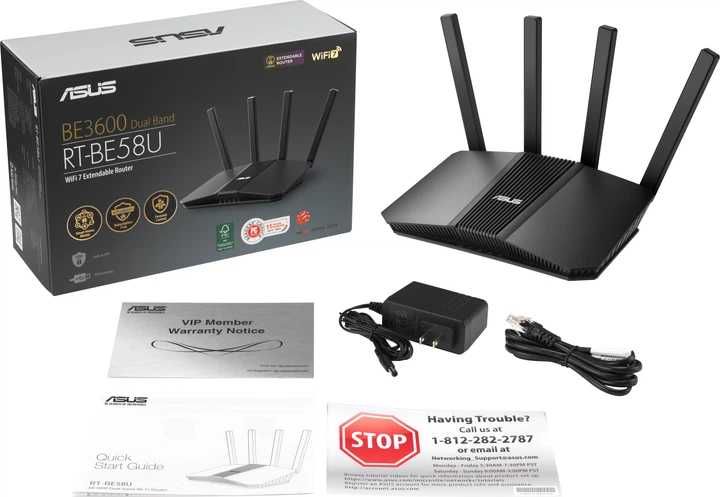 Маршрутизатор ASUS RT-BE58U WiFi7 / BE3600 / 2.5Гбит/с /новый