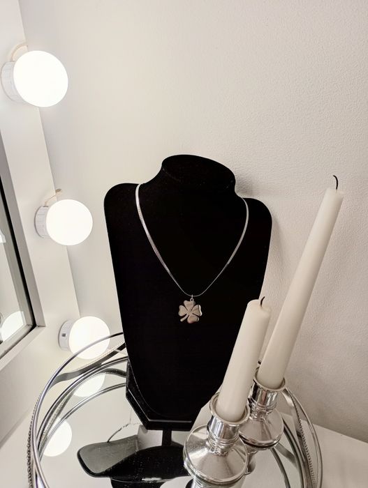 Naszyjnik ze stali nierdzewnej koniczyna wężyk żmijka stal nierdzewna