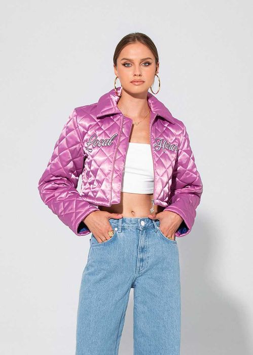 Стьобана куртка local heroes рожева XS