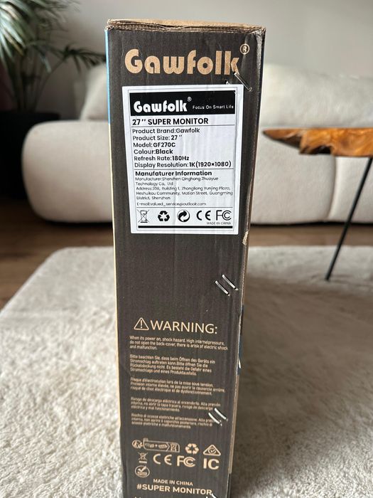 Monitor 27” Monitor Gawfolk GF270D czarny TOMI-TECH