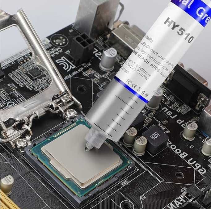 Pasta Térmica HY‑510 (25 g) – Nova, Selada, Não Condutiva