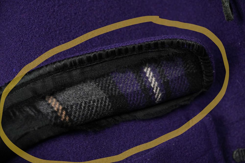 Fioletowa budrysówka damska płaszcz wełna London Tradition S