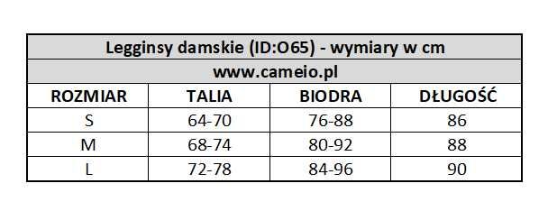 65 Legginsy getry damskie