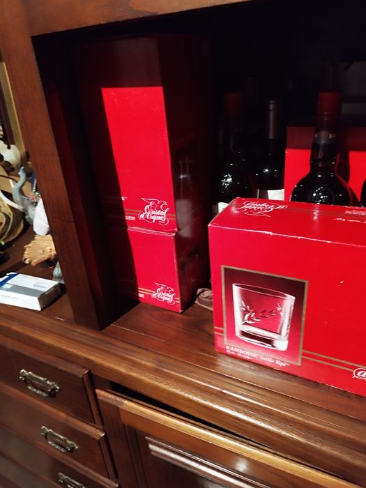 Conjuntos de copos de cristal