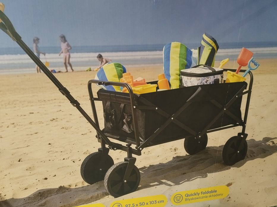 Składany wózek turystyczny / transportowy - plażowy Nowy