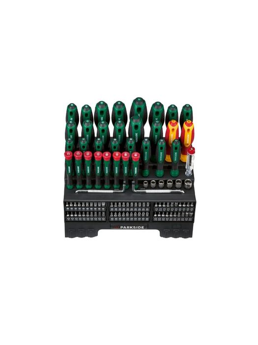 Conjunto 101 peças de chaves de fenda e bits parkside