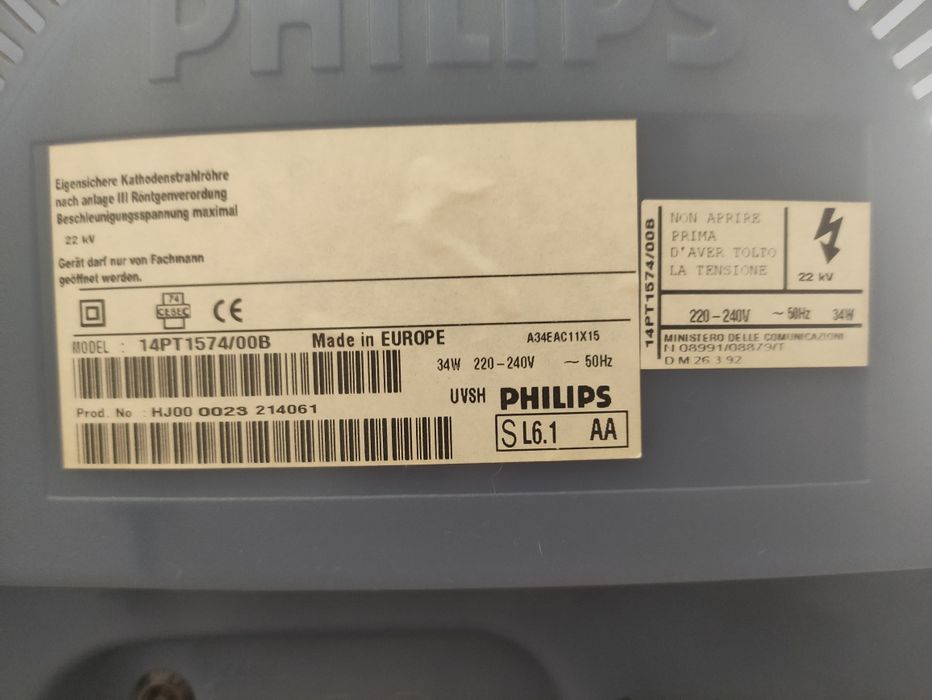 Televisão Philips 14' - Retro - Azul