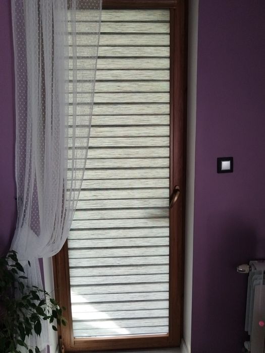 Okno balkonowe z roleta