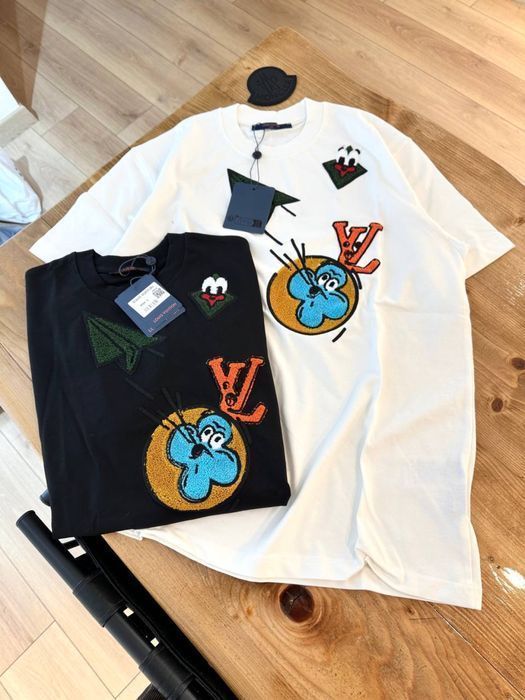 PRADA футболка с маленькой эмблемой черная белая унисекс мужская