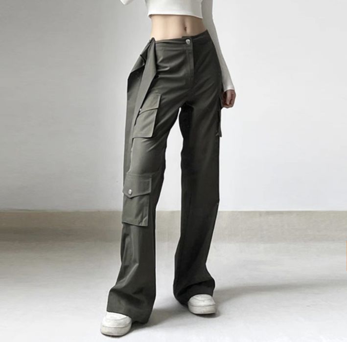 Штаны клеш cargo pants боюки карго широкие