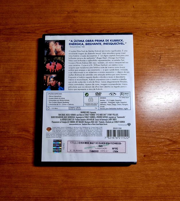 EYES WIDE SHUT De olhos bem fechados (Tom Cruise/Nicole Kidman)