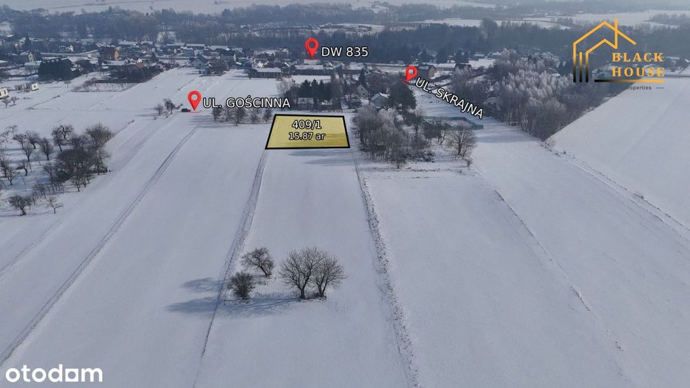 Działka Głuszczyzna ul. Gościnna 1587 m2