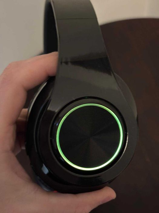 Headphones Gaming Wireless Bluetooth com LED RGB – MicroSD e Aux