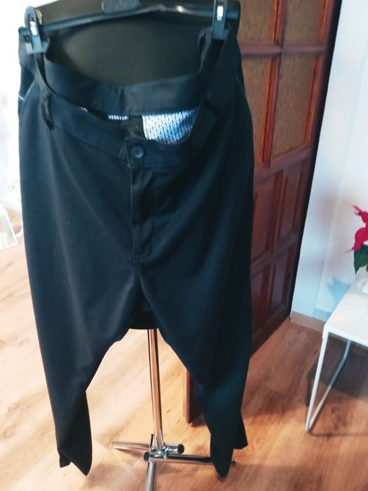 Spodnie granat 2XL proste bawelna klasyka