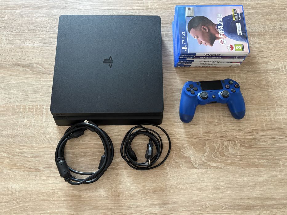 Konsola SONY PS4 Slim 1 TB - Bezprzewodowy Kontroler Niebieski