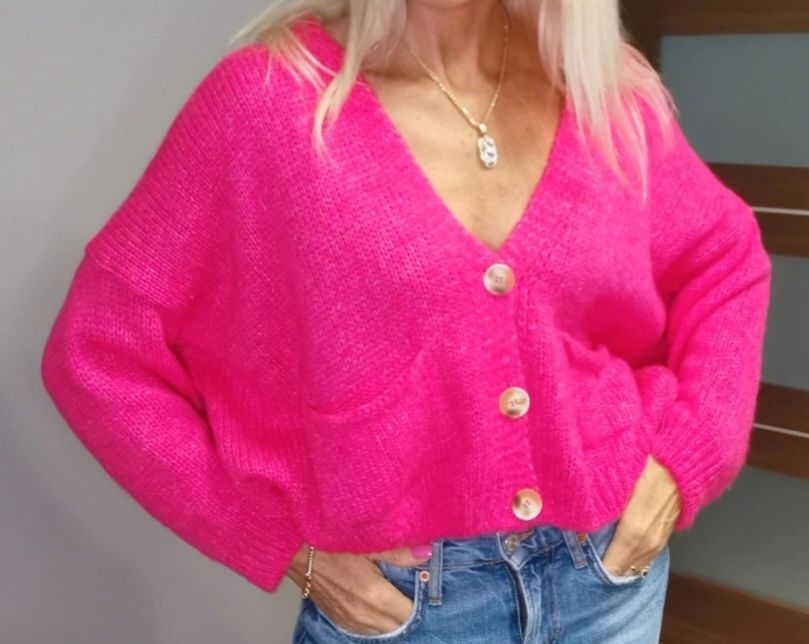 Nowy sweterek oversize fuksja