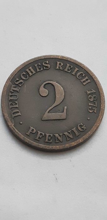 Niemcy Cesarstwo Niemieckie - 2 fenig, pfennig 1875 - mennica C