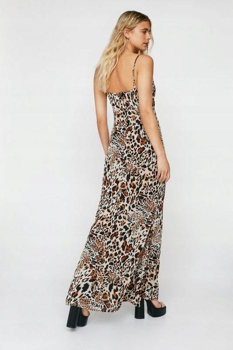 Naty Gal 38 M Sukienka Szyfonowa Maxi Leopard Print J29392