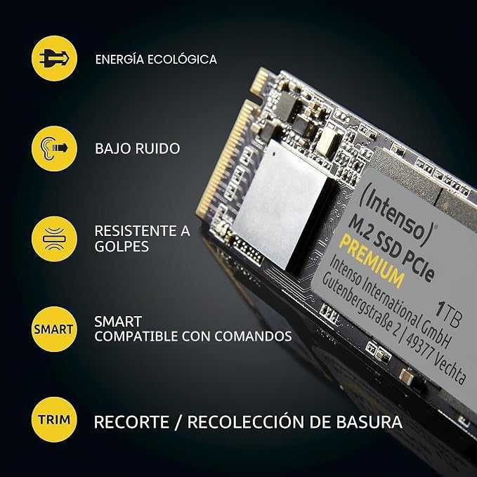 SSD M.2 NVMe PCIe Gen3x4 250GB Intenso Premium 2280 Interno Novo