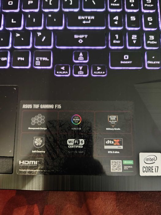 Laptop do gier ASUS TUF Gaming F15 | Intel Core i7 / GTX 1650 | Stan idealny