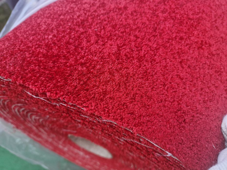 Wykładzina Shaggy Dywan   czerwony nowy okazja 4m