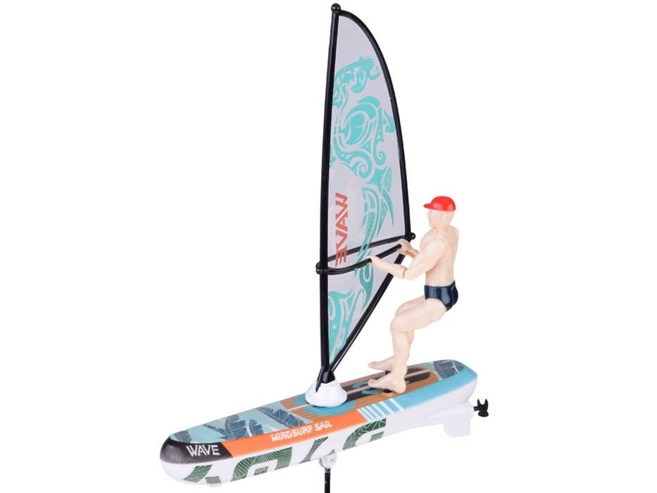 Zdalnie sterowany świecący WINDSURFER pływający na pilota