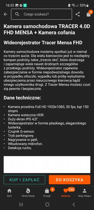 Rejestrator samochodowy, ekran dotykowy