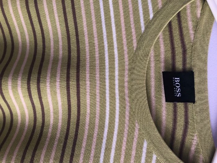 Sweterek w paski Hugo Boss