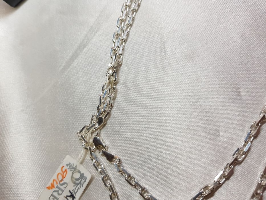 Srebrny łańcuszek splot ankier srebro 925 długość 50cm