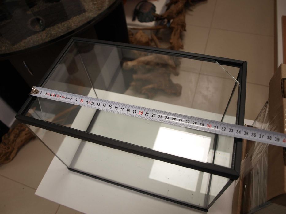 Akwarium prostokąt 35x21x26 + pokrywa szklana