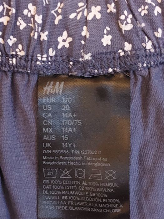 Piżama 170 H&M krótka