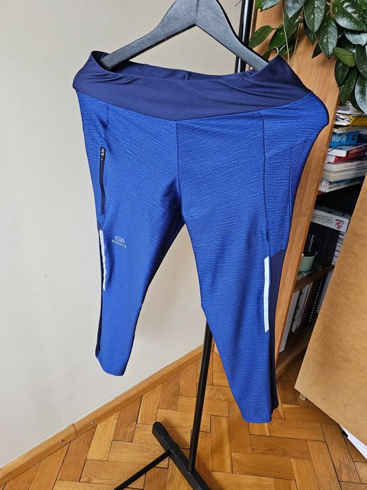 Legginsy Kalenji 3/4 rozm. S niebieskie