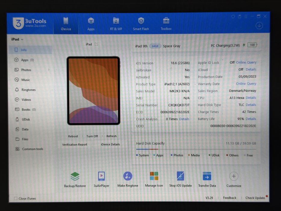 iPad 9. gen. (A2602) - 64GB - faktura VAT 23%