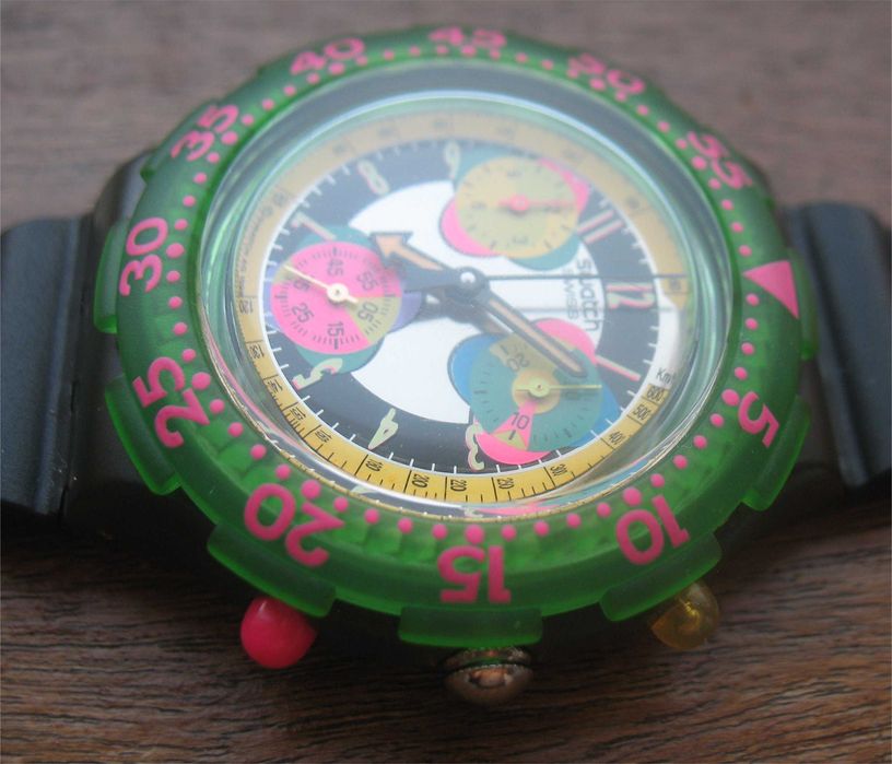 Relógio Vintage Swatch AquaChrono Cool Water - SBM1 0 2 (1 9 9 4)