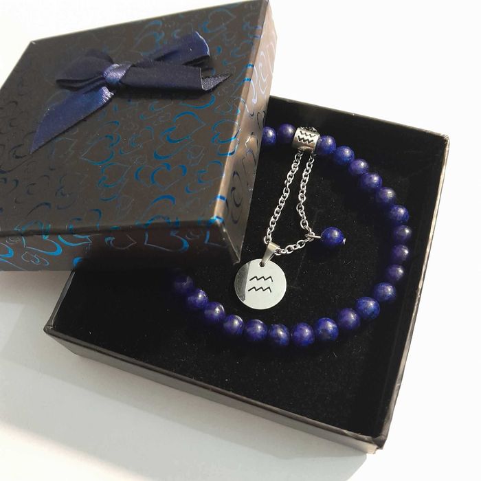 Conjuntos de colar e pulseira de signos