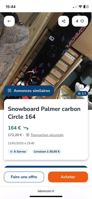 Shaun Palmer 'Carbon Circle 2' 158 Freeride Snowboard