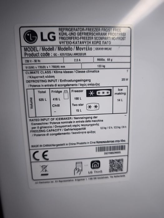 Frigofifico americano LG