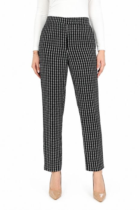 Wzorzyste spodnie cygaretki high waist S 36