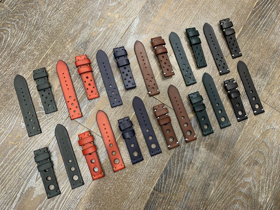 Не прошитый плоский ремешок ручной работы из натуральной кожи